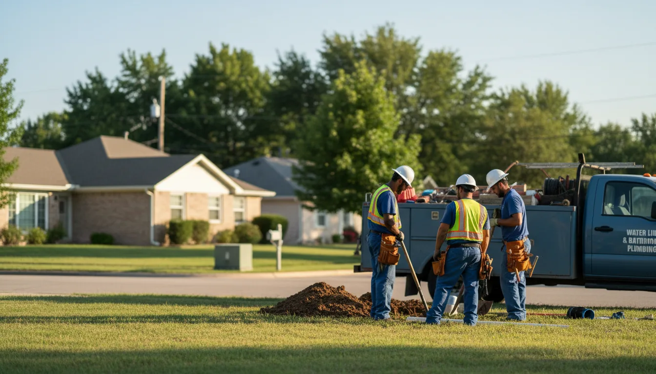 Residential water line and bathroom plumbing service in East Freedom, PA